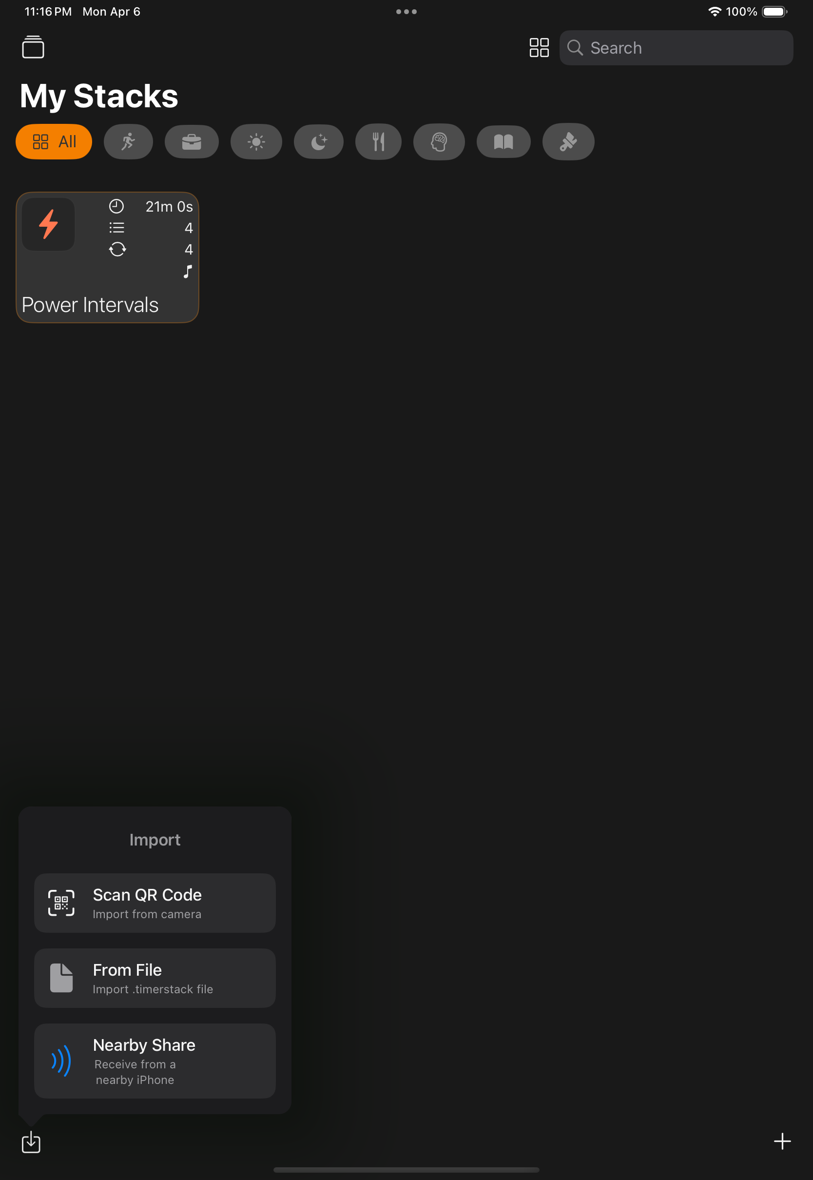 Import and sharing workflow on iPad